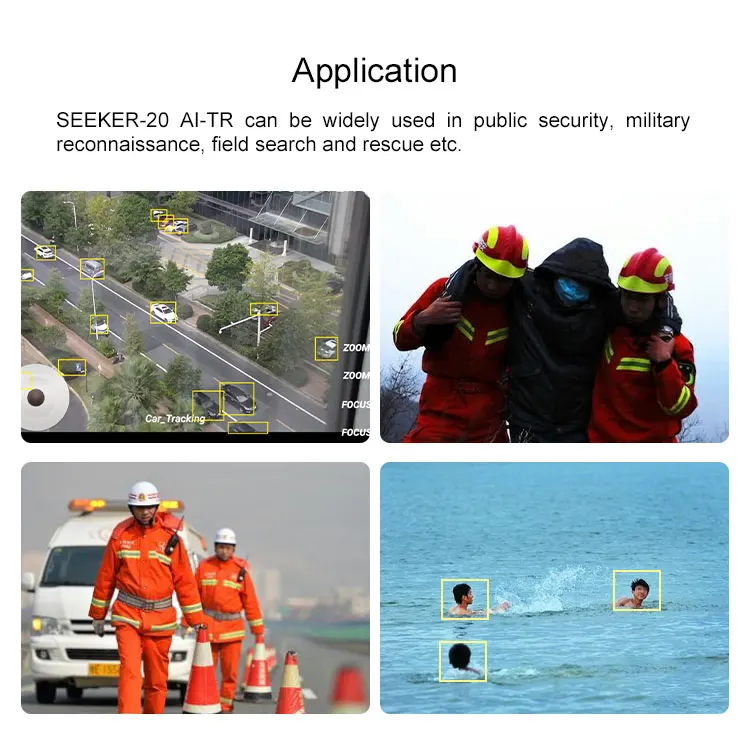 Foxtech SEEKER-20 AI-TR 20X Object Identification and Tracking Camera with 3-axis Gimbal For UAV VTOL Multicopter