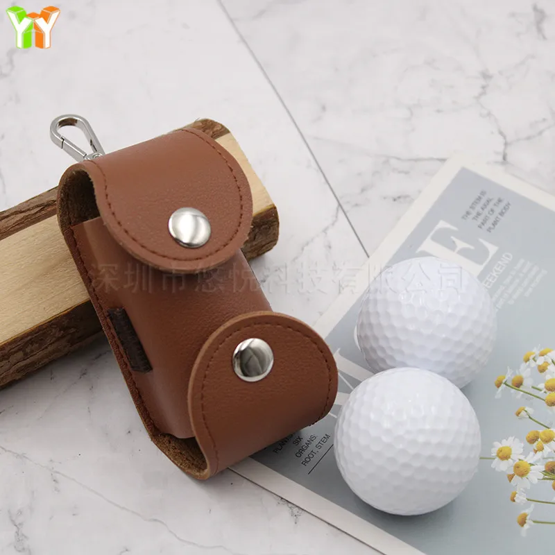 zhuoyue 4-color golf ball small waist pack 2 bags leather storage