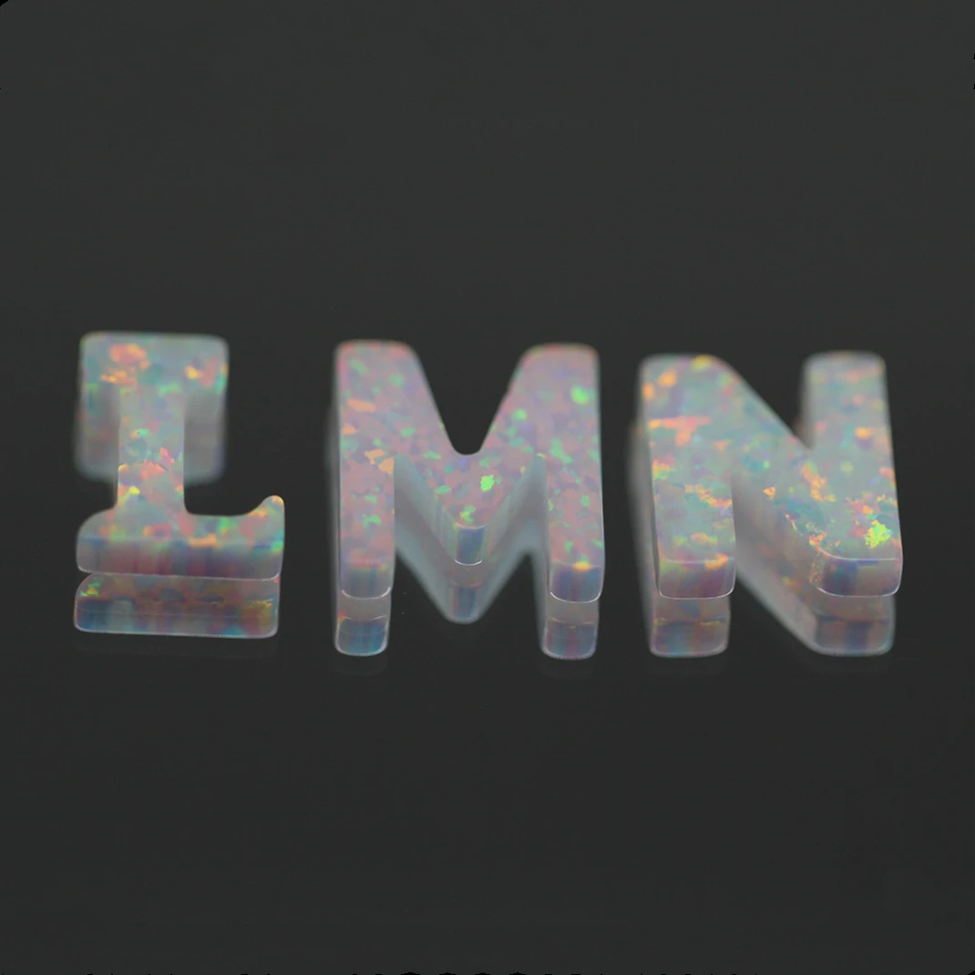 Hot sale 10*10mm Japan  imported Synthetic  letters Opal jewelry opal