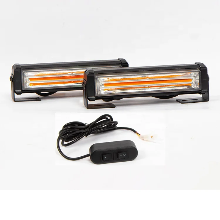 LED Visor Lights  8 Flash Patterns Grille Light  Emergency Hazard Warning Strobe Beacon Split Mount Deck Dash Lamp