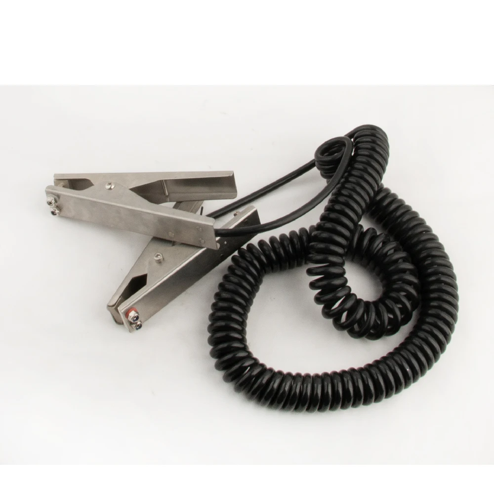 Static grounding cable grounding fixture stainless steel earth double clamp