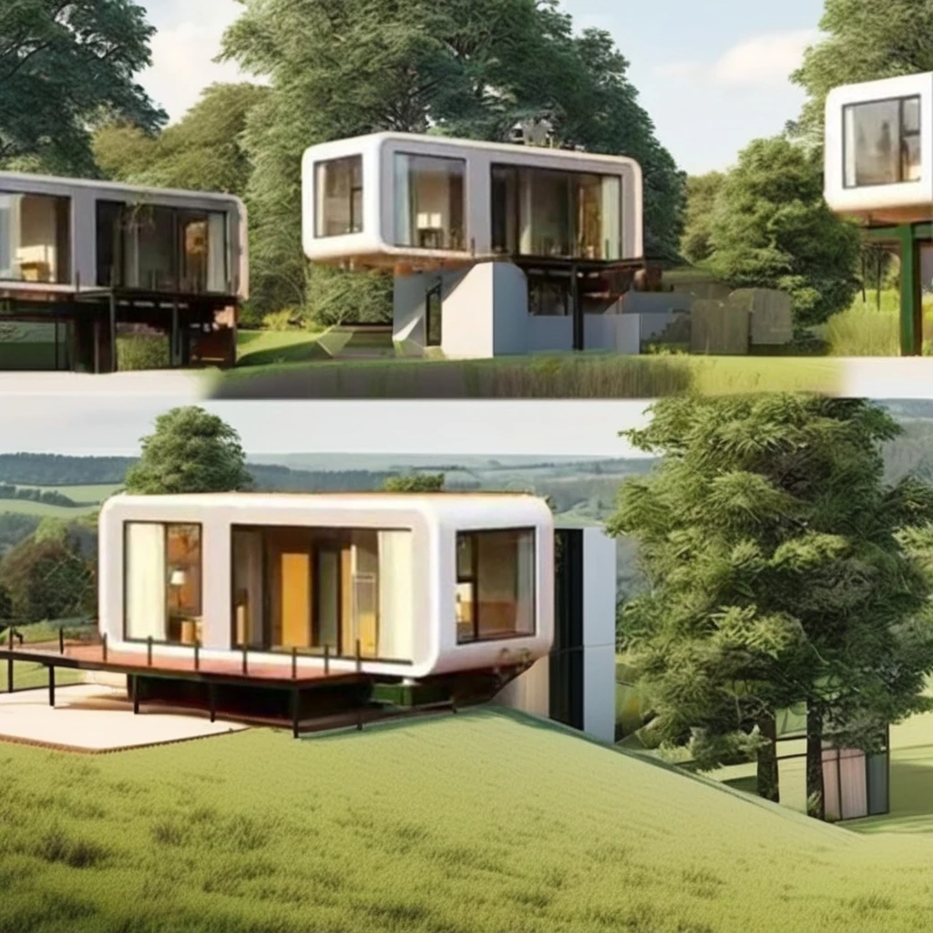 Outdoor Contemporary Mobile Tiny House Prefab capsule Home Luxury Capsule House