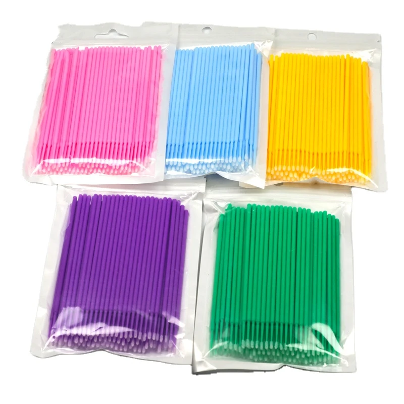 Mascara Brushes 100pcs/bag Micro Applicator Brush Disposable Eye Lashes Mascara Wands for Eyelash Extension