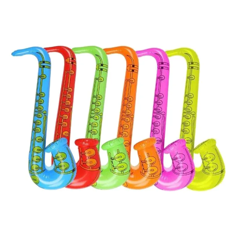 PVC inflatable musical instrument microphone radio toy stage prop guitar simulation instrument inflatable guitar