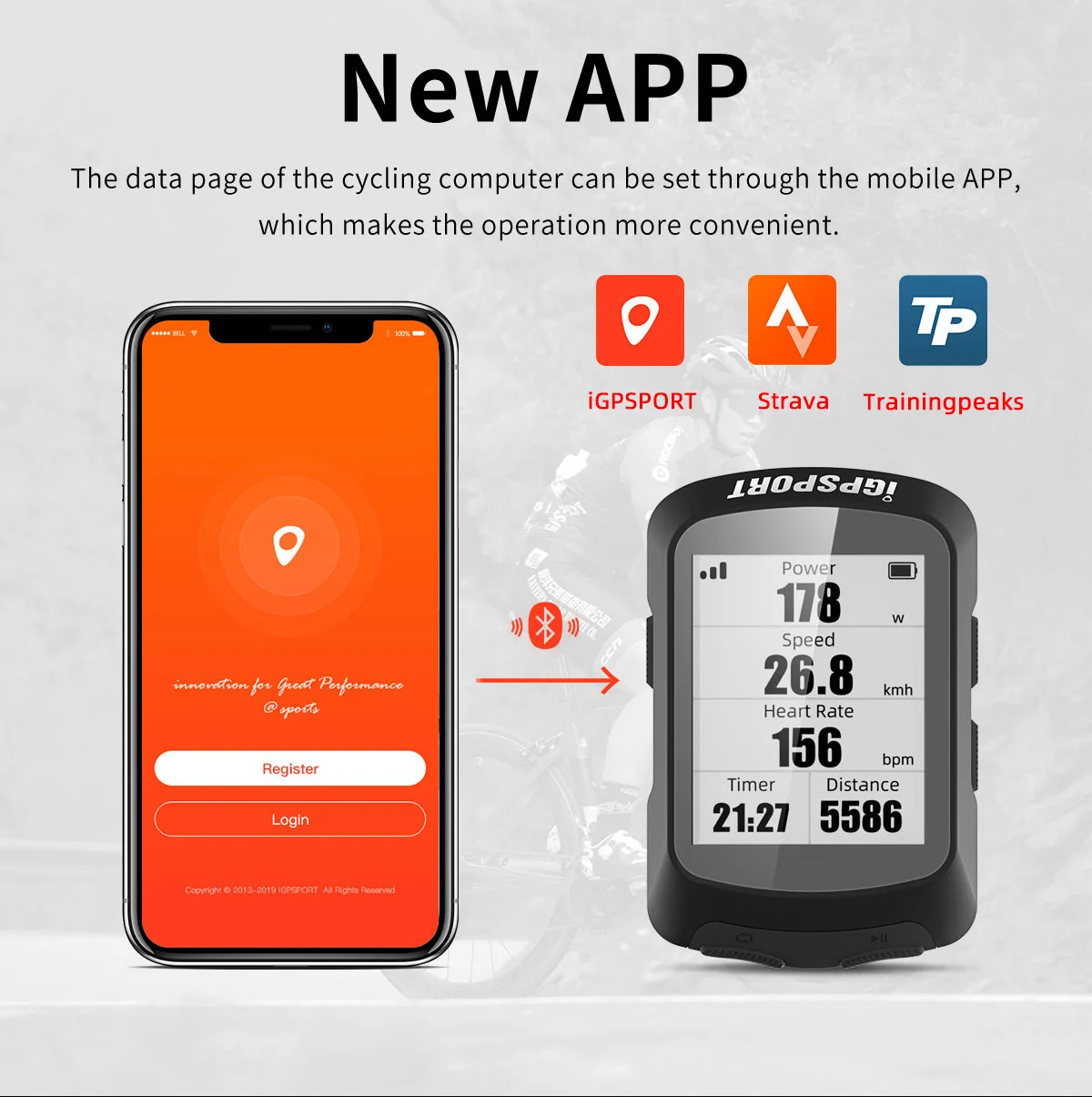 Беспроводной велокомпьютер iGPSPORT, велосипедный компьютер с датчиком скорости и частоты вращения педалей, спидометр