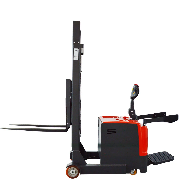 1 Ton Small Electric Mechanical Pallet Stacker Forklift for Farms with dual mast