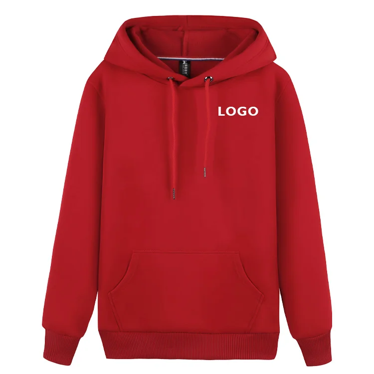 
Pure Color Mens Clothing Hoodie Oversize Lined Thick Hoodie 