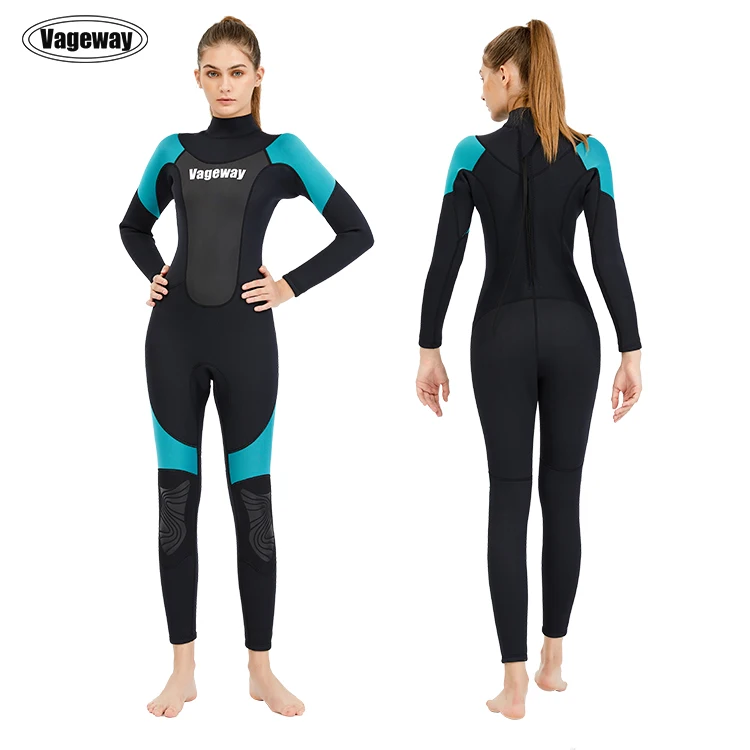 Women Wetsuit Short Front Zip Wet Suit Compression Thermal Swimwear for Surfing Snorkeling Scuba Diving