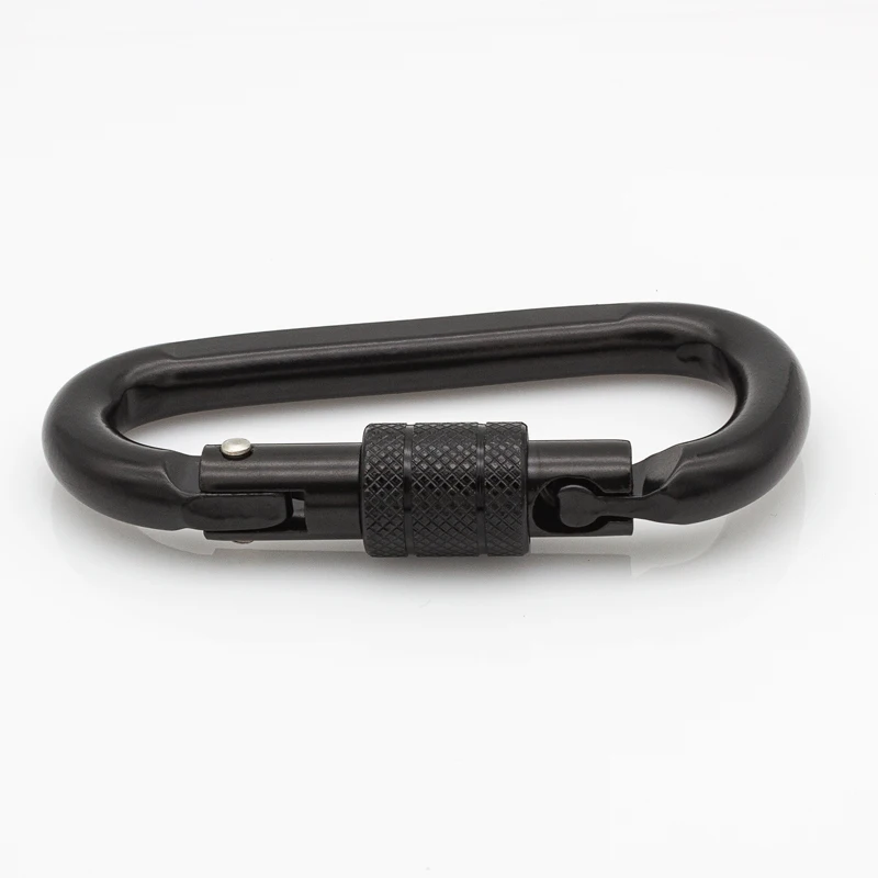 23KN Small Hammock Carabiner Screw Locking Forged Carabiner steel for Outdoor