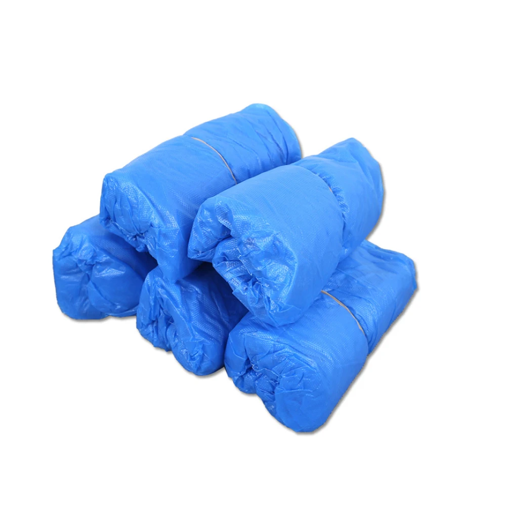
2020 Waterproof Blue Plastic CPE Polyethylene Disposable Shoe Covers 