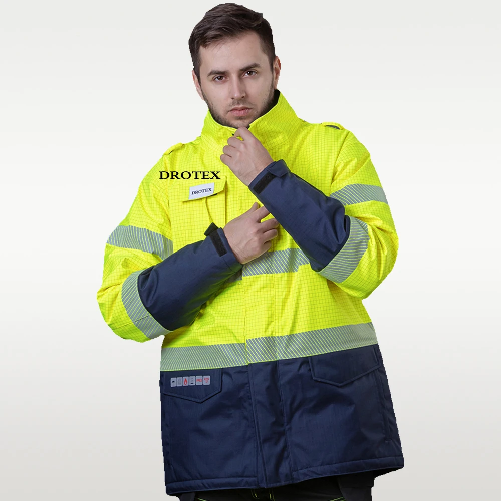 Uniform Safety Clothing Wholesale Aramid IIIA Reflective Hi Vis Waterproof Flame Retardant Men Jacket For Work