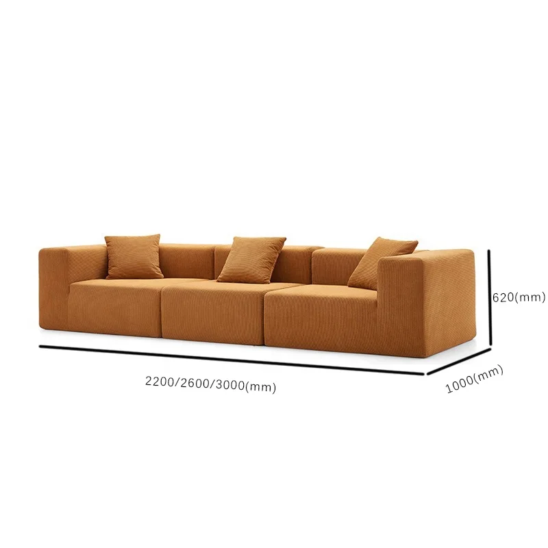 Vacuum Compressed and sealed Packaging Sofa, Living Room Furniture, Modern Fabric Three-person Frameless Combination Sofa