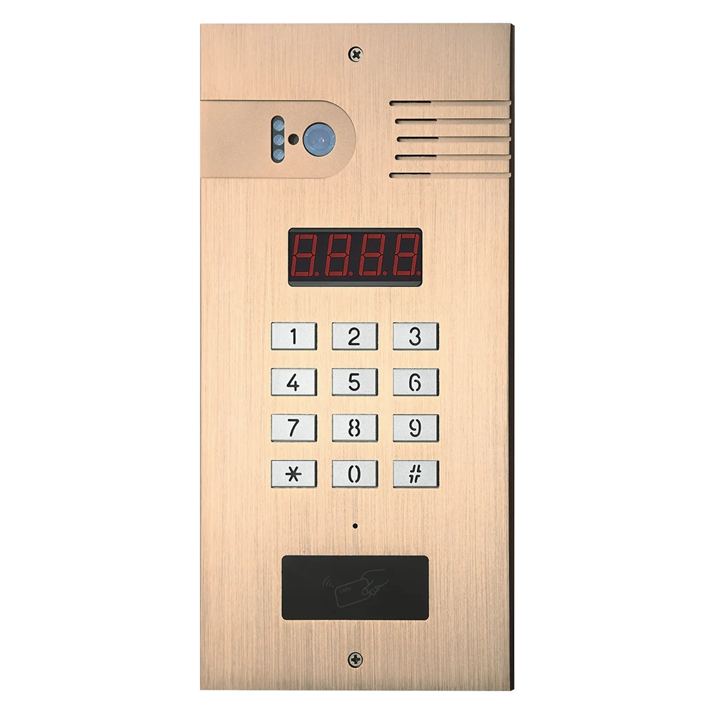4.3 Inch smart video intercom system All aluminum panel metal buttons waterproof video door phone building Access control