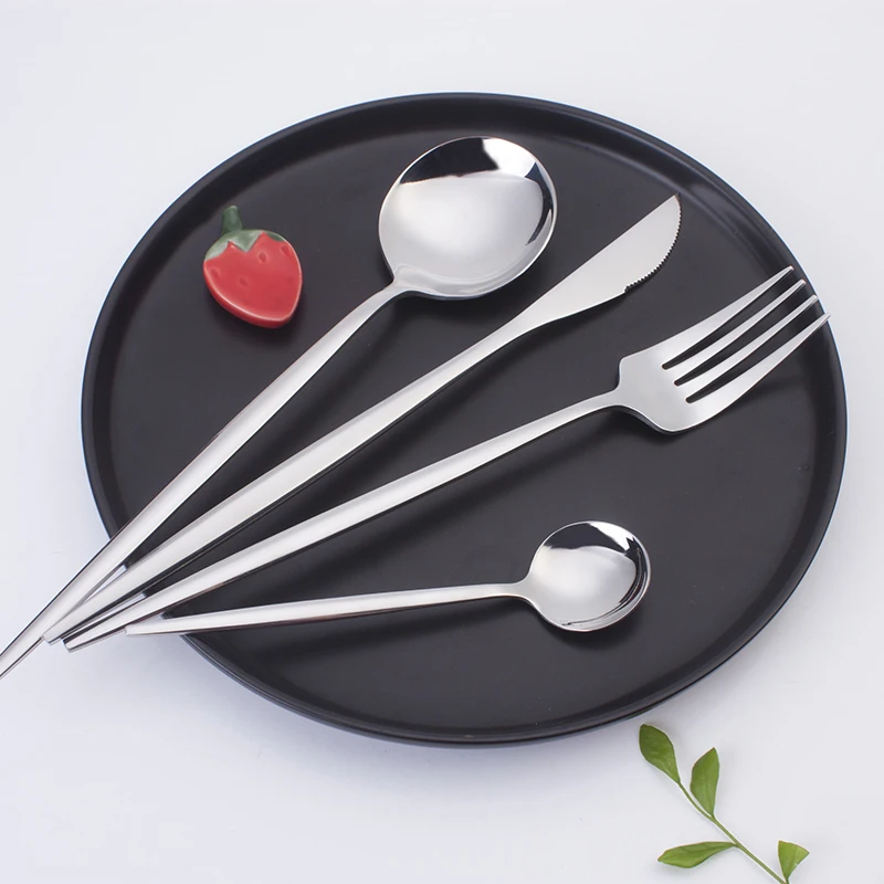High quality  cheap price metal fork and spoon set stainless steel silverware set cutlery set