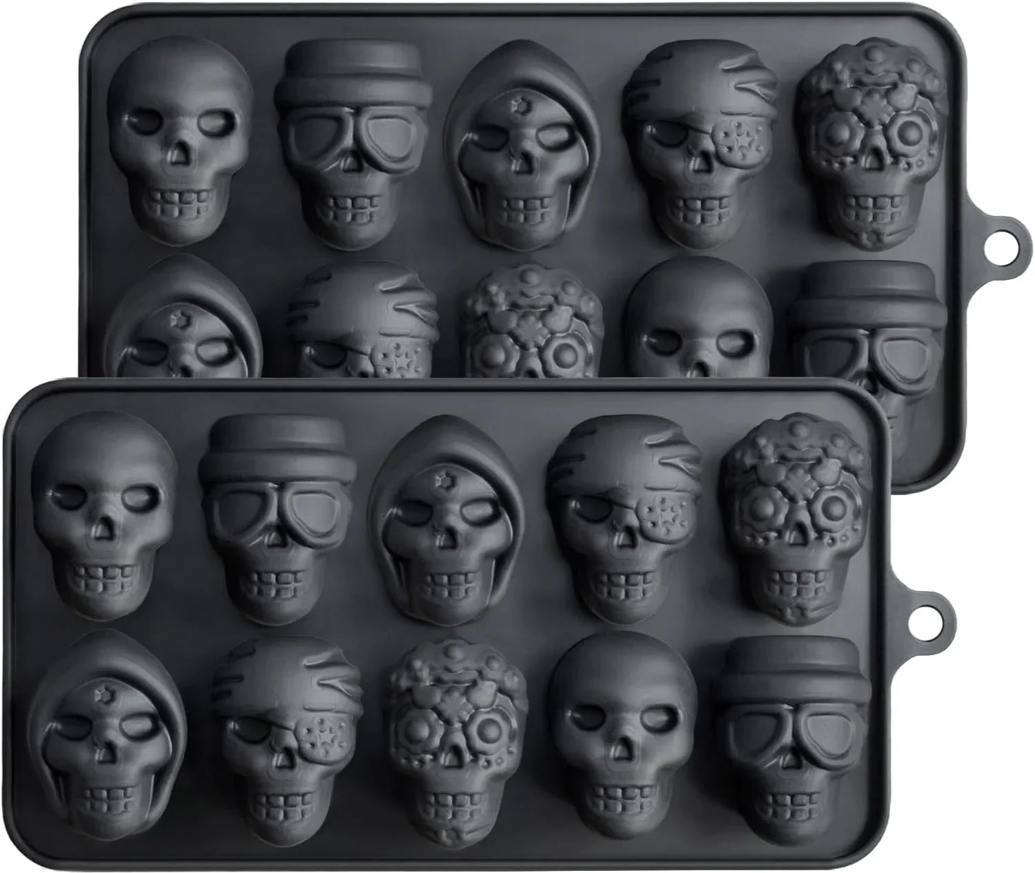 Skull Chocolate Mould 10 Holes fondant cake decoration mold baking silicone chocolate mold jelly pudding candy ice tray mold