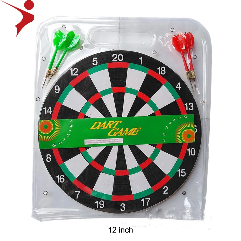 12 inch (4 pcs dart ) Cheap Brass Iron Dart Boards Set with High Quality Steel Tip Darts Black