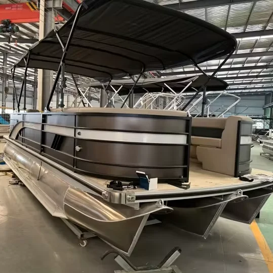 Водная Вечеринка понтонная лодка с CE 19ft морские алюминиевые понтонные лодки