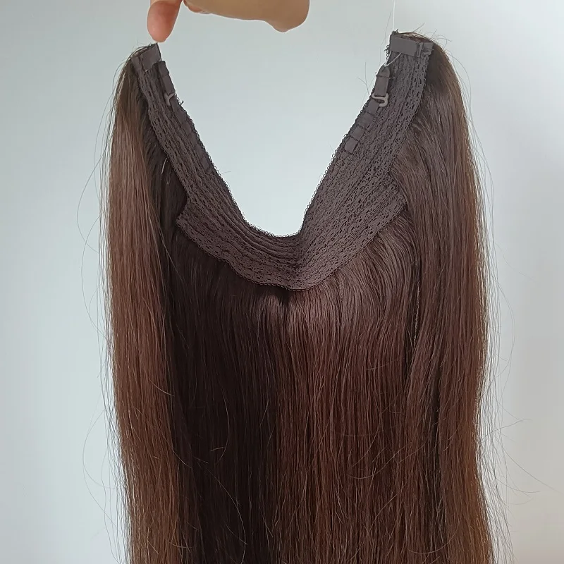 Factory Wholesale Price Flap on Hair Extensions with Plastic Line One Piece Clip in Hair Extensions
