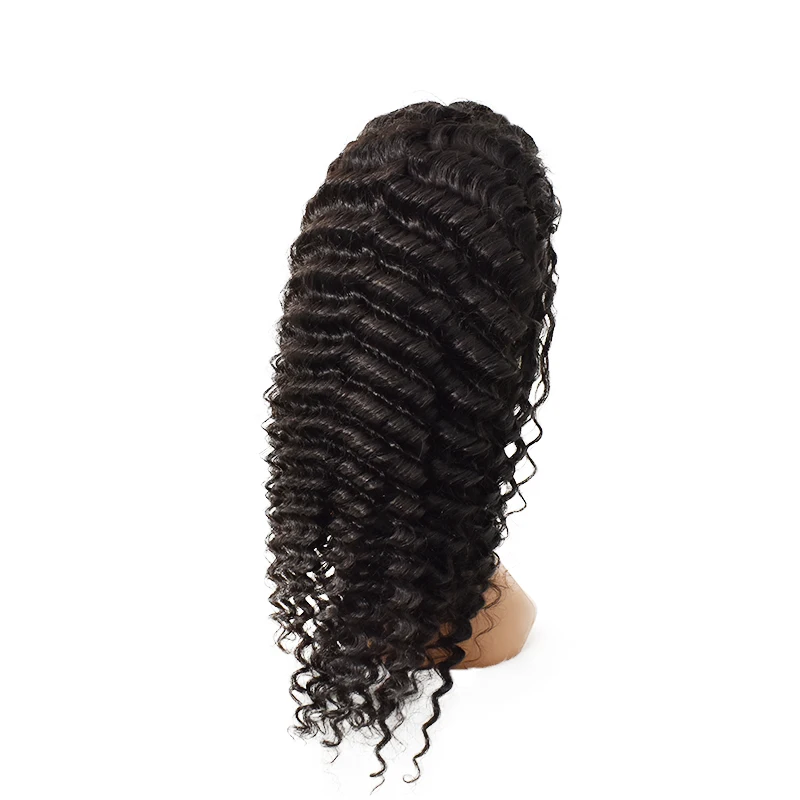 13*4 deep wave lace frontal  wig  100% human hair  have different length in stock ready to ship