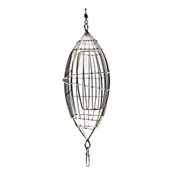 5 Sizes metal fishing bait cage Olive type stainless steel bait feeder Fishing gear accessories