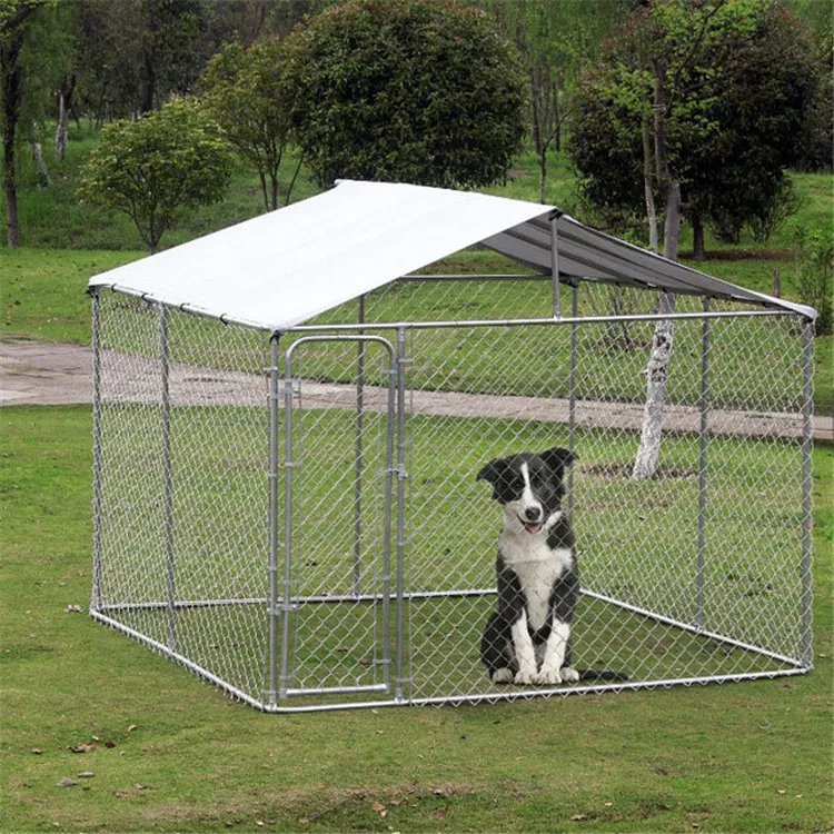 Large outdoor high quality galvanized dog kennel cages for animal pet Dog Wire Kennel