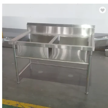 Factory Directly Stainless Steel Hospital Sink Kitchen Basins / Free Standing Industrial Stainless Steel Kitchen Sink