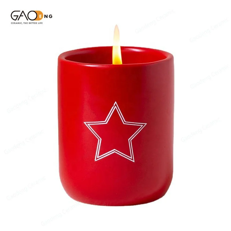 Costom Logo Ceramic Empty Wax Container, Candle Jar, Nordic Ceramic Candle Vessel For Home Deco
