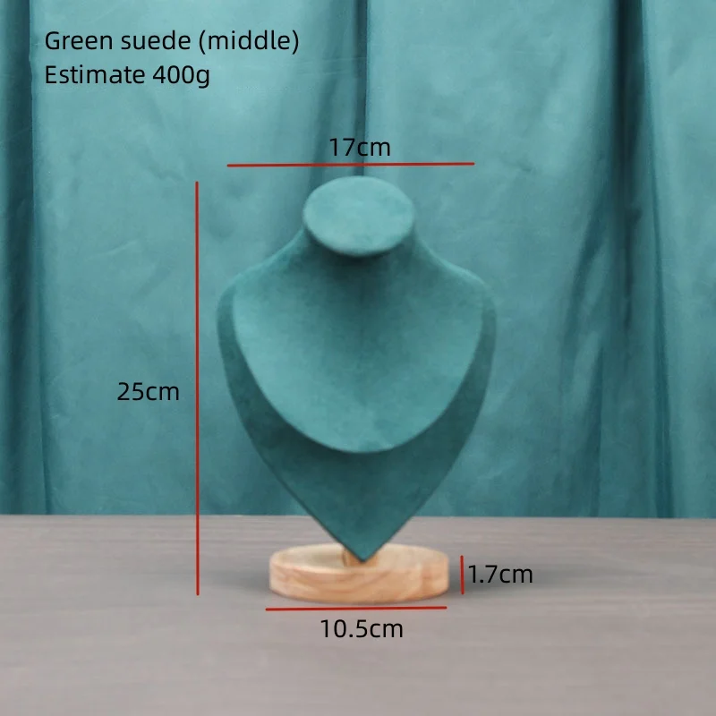 Middle 25cm Wood Portrait Mannequin Jewelry Necklace Pendant Display Figure Model Holder Stand Prop