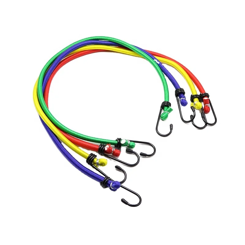 Высококачественный резиновый латексный эластичный 8 мм Банджи шнур с металлическими крючками