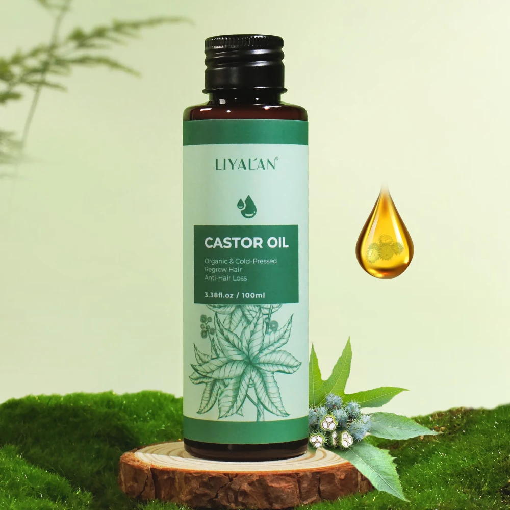 Private Label Organic Fast Strengthening Eyelashes Eyebrows Beard Hair Growth Castor Oil For All Hair Types