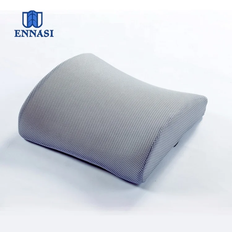 Contour memory foam back pillow chair lumbar cushion with adjustable strap