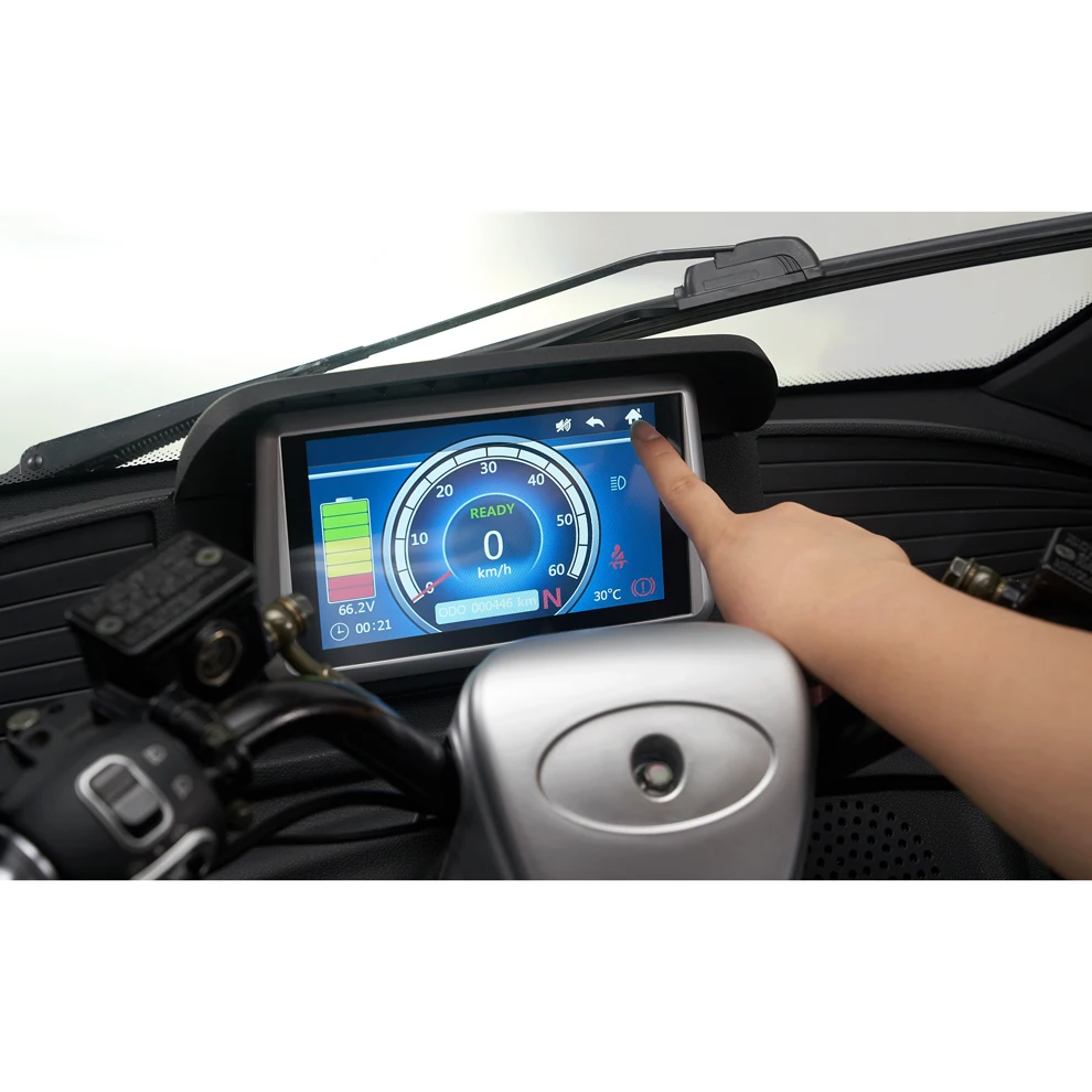 2000w power adult 3 wheel electric tricycle  Enclosed Mobility cabin scooter with three seat