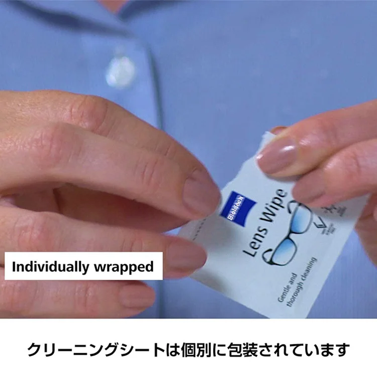 Biokleen Custom logo Disposable Anti Fog Lens Wipes Camera Protector Glass Lens Cleaning Wet Wipes