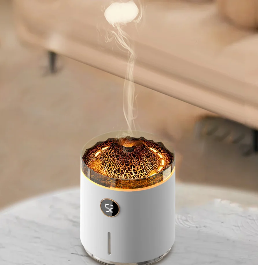 New Jellyfish flame smoke Humidifier aromatherapy Diffuser Silent 2 Atomization Mode water humidifiers blue Light for house