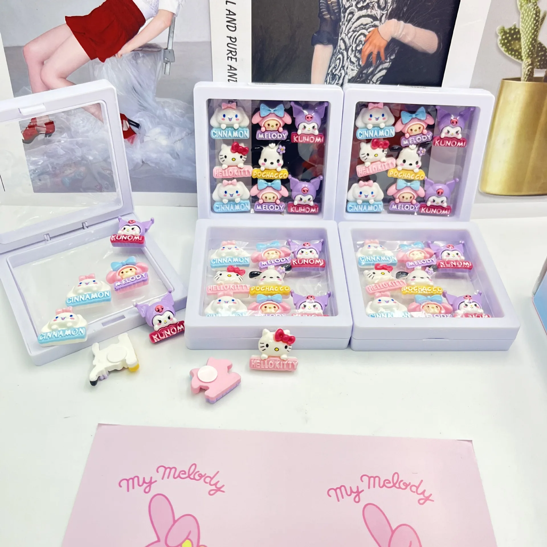 (Hot Selling)Cartoon 3D Kuromi KT Stickers Lovely Vinyl Anime DIY Stickers for Decoration