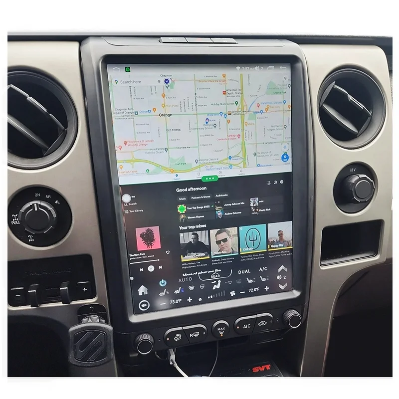 F-150 Car DVD Player Android Audio Head Unit Radio Upgrade Tesla Style Touch Screen for Ford F150 XLT Truck 2009 2013 2014