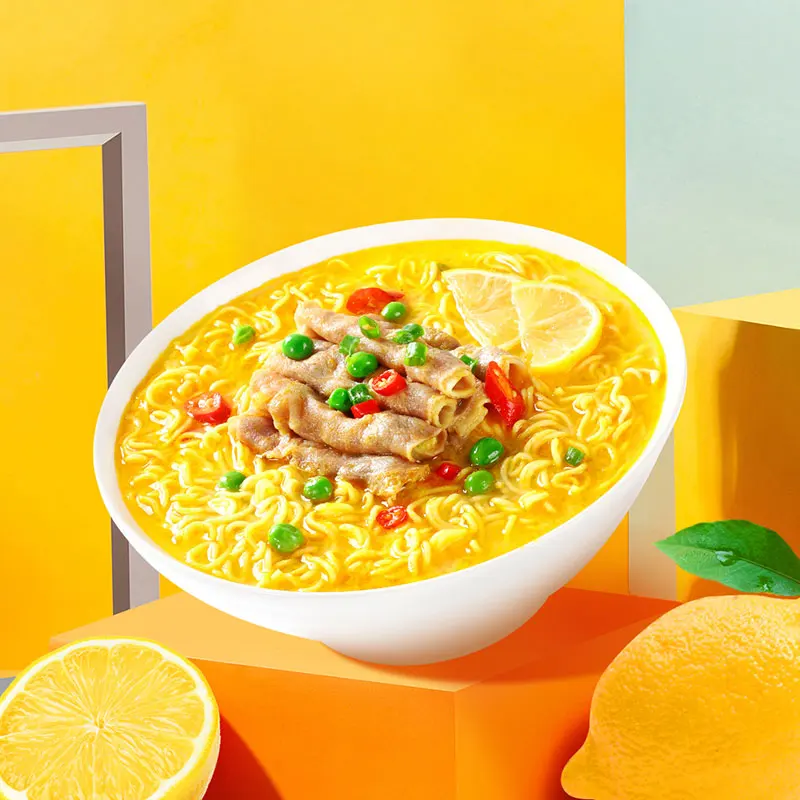 Super Golden Beef Flavor Instant Noodles Soup Acidic Spicy Dehydrated Vegetables Halal Certified Fried Cup Wholesalers
