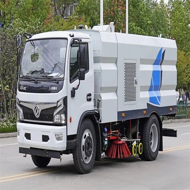 Dongfeng 4*2 chassis road sweeper manufacturers supply models complete