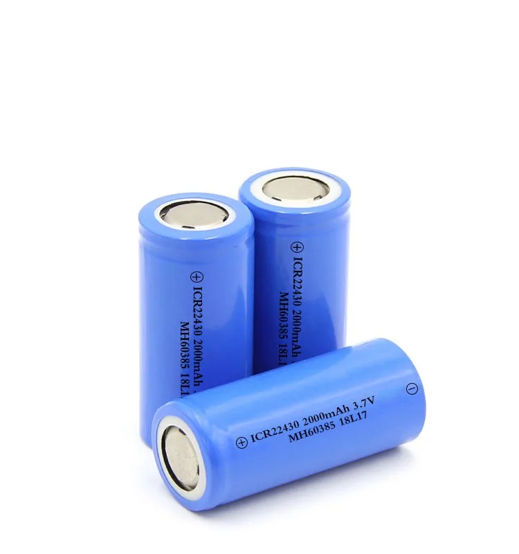 Rechargeable 22430 Lithium ion battery 3.7v 2000mah for LED Torch,Flashlights