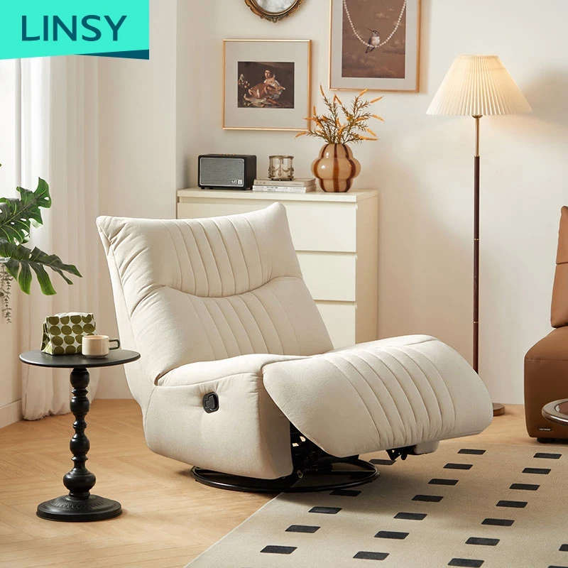 Linsy Fashionable sofa rotate and swivel function sofas high end power recliner for home