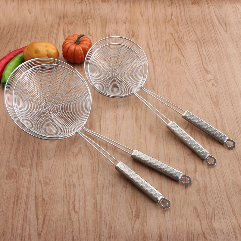 
SUS304 Frying Cooking Oil Draining Wire Skimmer Noodle Strainer Pasta Strainer Stainless Steel Strainer 