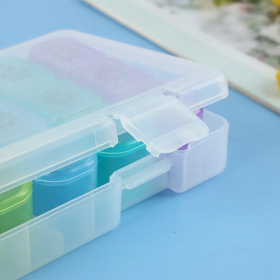 Weekly Pill Organizer 3 Times A Day 7 Day Large Compartments Pill Box Case Daily Portable Pill Container for Fish Oils/Vitamins