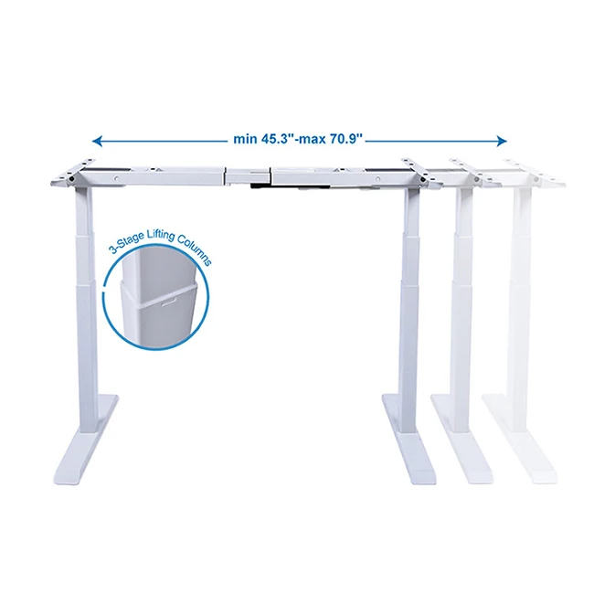 Factory Price Metal Iron Height Adjustable Lifting Working Dual Motor Computer Table Desk Office Furniture Modern