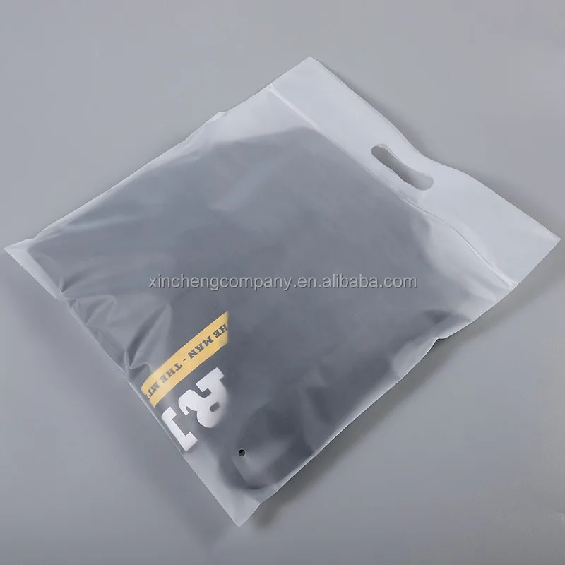 Custom Logo Printed Reusable Packaging Plastic Frosted Zip Lock Zipper Pouch Ziplock Bag Storage Organizer For Clothing