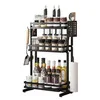 
3 tier stainless steel kitchen dish and spice storage rack fancy spice racks 