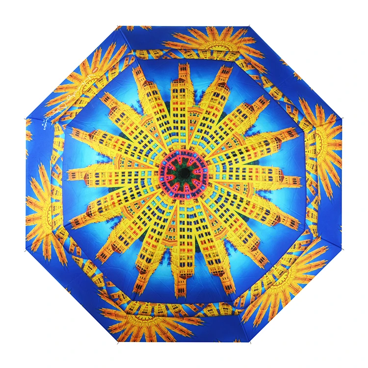 Dye Sublimated C Type Umbrellas Inverted Reverse Umbrella Shenzhen