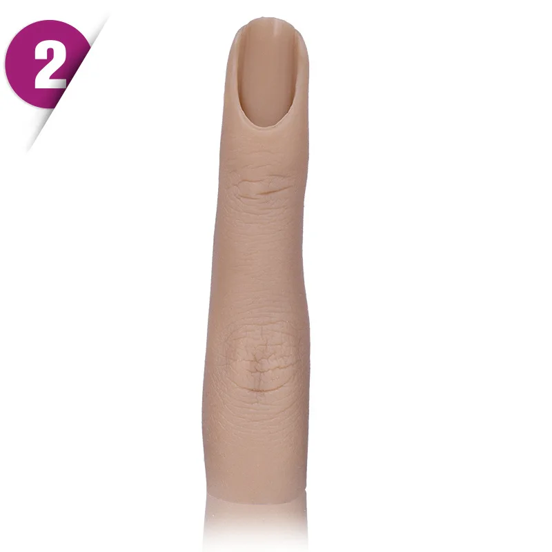 Practice Fake Nails Model Flexible Bendable Mannequin Finger Silicone Nail Training Finger for Acrylic Nails