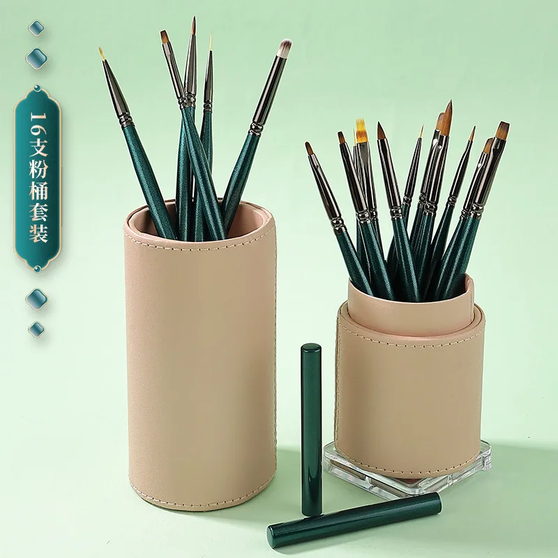 New Professional 16pcs Acrylic Nail Art Brush Set Gel Nail Art Kit For Manicure Nail Salon Design Paint Pull Lines Petal Bloom