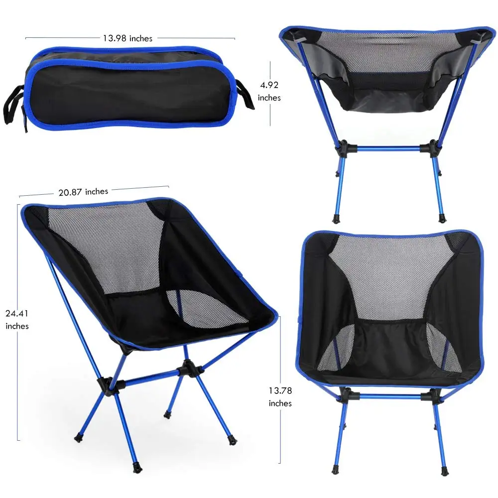 Ultralight Folding Moon Chairs Portable Compact Camping Chair for Outdoor Camp Travel Beach Picnic Festival Hiking