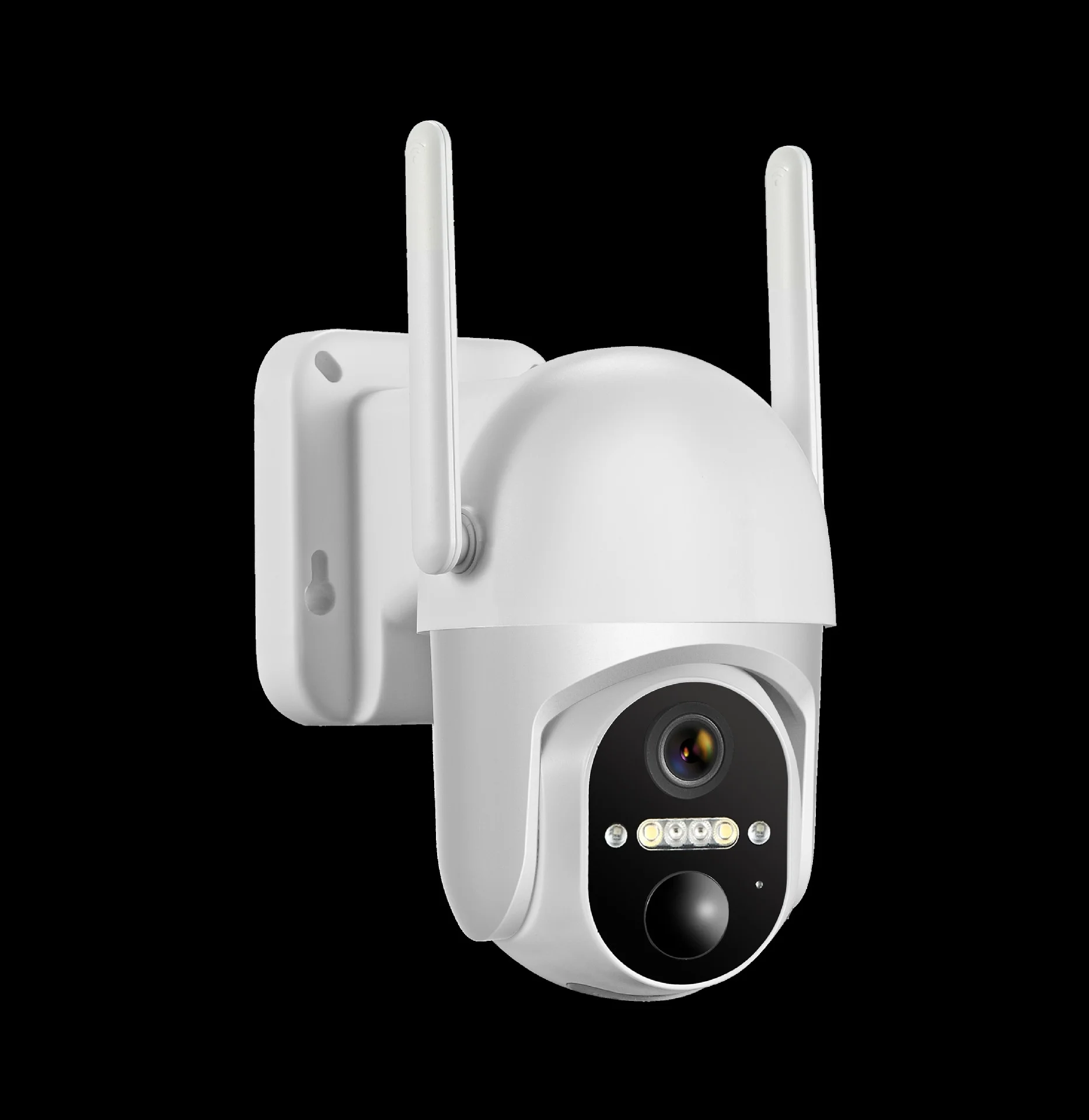 Intelligent Outdoor Wireless Solar CCTV 360° Panoramic 2K Colorful Night Vision Security Monitoring PIR Detection SD Card